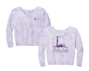 Women's Beach Wash Cloud Tie-dye V-neck Sweatshirt