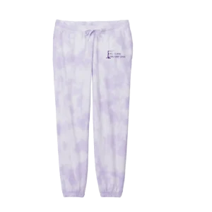 Women's Beach Wash Cloud Tie-dye V-neck Sweatpants